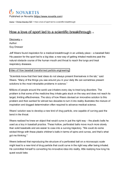 How a love of sport led to a scientific breakthrough