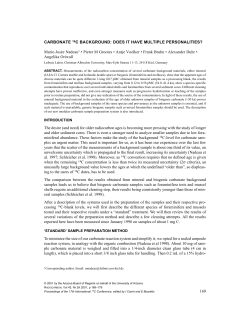 169 CARBONATE 14C BACKGROUND: DOES IT HAVE MULTIPLE