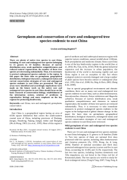 Germplasm and conservation of rare and endangered tree species