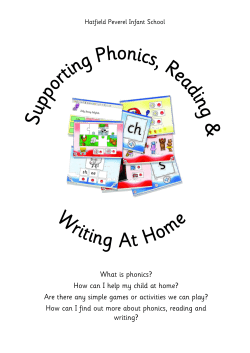 Phonics Guide for Parents - Hatfield Peverel Infant School