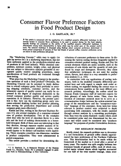 Consumer Flavor Preference Factors in Food Product Design