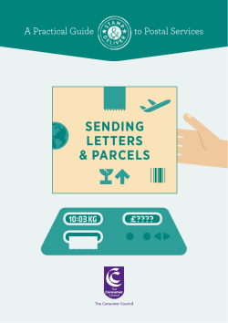 Sending Letters and Parcels - Consumer Council for Northern Ireland