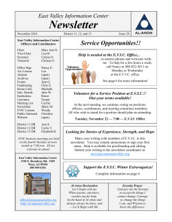Newsletter - East Valley Al