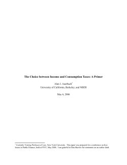 The Choice between Income and Consumption Taxes: A Primer