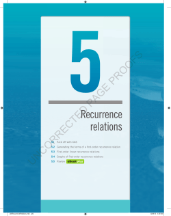 First-order linear recurrence relations