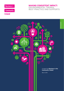 Environmental Trends, Best Practice and Supports