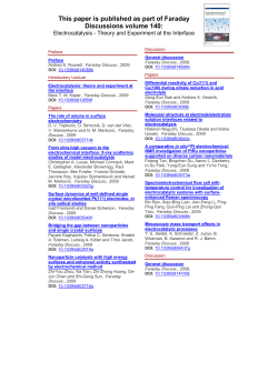 This paper is published as part of Faraday Discussions volume 140: