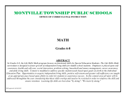 Life Skills Math Unit A - Grades 6-8