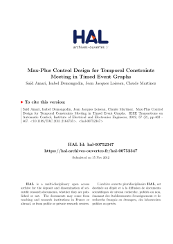 Max-Plus Control Design for Temporal Constraints Meeting in