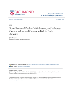 Book Review: Witches, Wife Beaters, and Whores