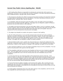 Carmel Clay Public Library Spelling Bee