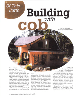 Cob Building Article