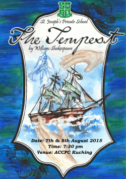 The Tempest Program Book - St Joseph`s Private School, Kuching