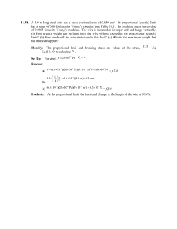 11.38. A 4.0-m-long steel wire has a cross