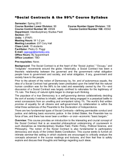 Social Contract Syllabus