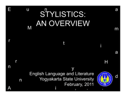STYLISTICS: AN OVERVIEW