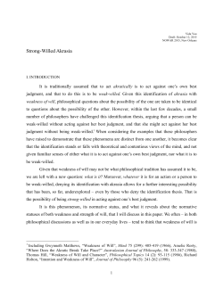 Strong-Willed Akrasia