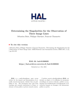 Determining the Singularities for the Observation of Three Image Lines