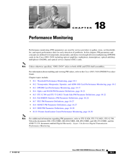 Chapter 18, Performance Monitoring