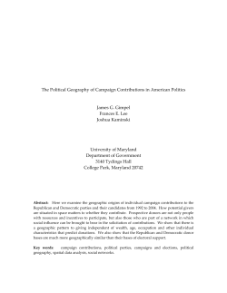 The Political Geography of Campaign Contributions in American