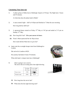 Calculating Time Intervals