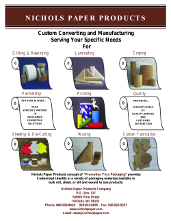 nichols catalog - Nichols Paper Products Co., Inc