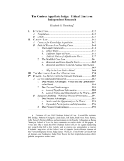 The Curious Appellate Judge: Ethical Limits on