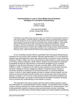 Teaching Newton`s Laws to Urban Middle School