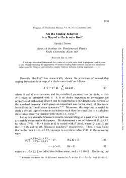 On the Scaling Behavior in a Map of a Circle onto Itself