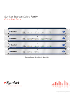 SymNet Express Cobra Quick Start Guide