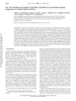 Sol-Gel Transitions and Liquid Crystal
