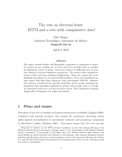 The veto as electoral stunt: EITM and a test with comparative data
