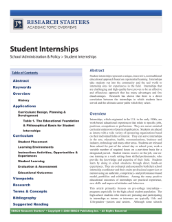 Student Internships