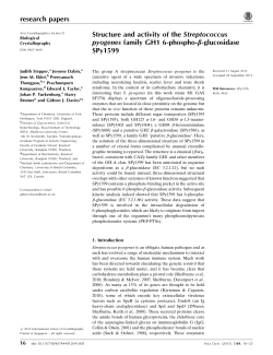 Structure and activity of the Streptococcus pyogenes family GH1 6