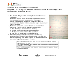 Activity: Is it a meaningful connection