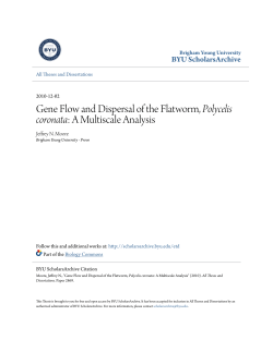 Gene Flow and Dispersal of the Flatworm, Polycelis coronata