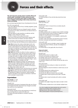 7K Forces and their effects - Pearson Schools and FE Colleges