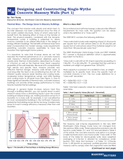 Designing and Constructing Single-Wythe Concrete Masonry Walls