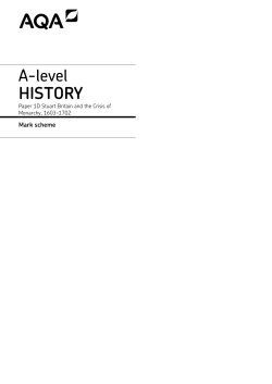 A-level History Specimen mark scheme Paper 1D