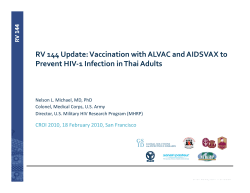 RV 144 - Henry M. Jackson Foundation