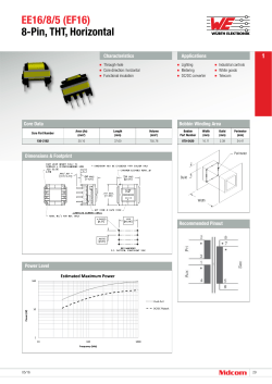 EE16/8/5 (EF16) 8-Pin, THT, Horizontal