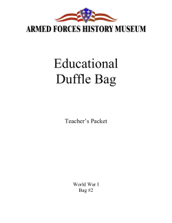 Educational Duffle Bag - Armed Forces History Museum