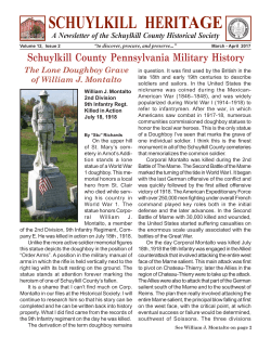 2017 March-April - Schuylkill County Historical Society