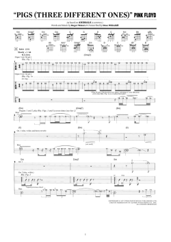 Pigs (Three Different Ones) - Pink Floyd - Guitar Tab PDF