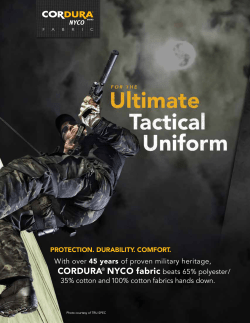 CORDURA&reg; NYCO fabric -Tactical LE Sales Sheet