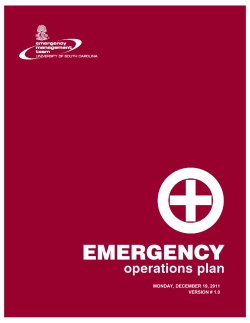 Emergency Operations Plan - Carolina Alert