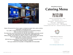 Hotel Name Here | Catering Menu