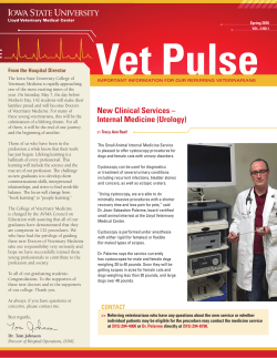 a PDF - College of Veterinary Medicine