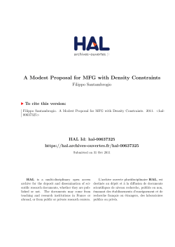 A Modest Proposal for MFG with Density Constraints