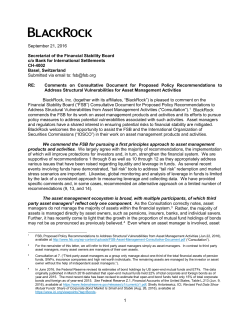BlackRock - Financial Stability Board